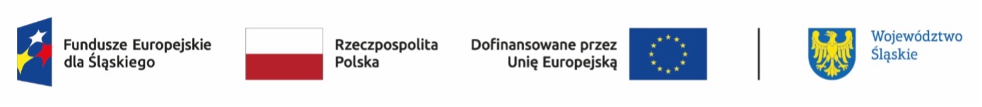 Fundusze Europejskie dla Śląskiego, Rzeczpospolita Polska,
              Dofinansowane przez Unię Europejską, Województwo Śląskie